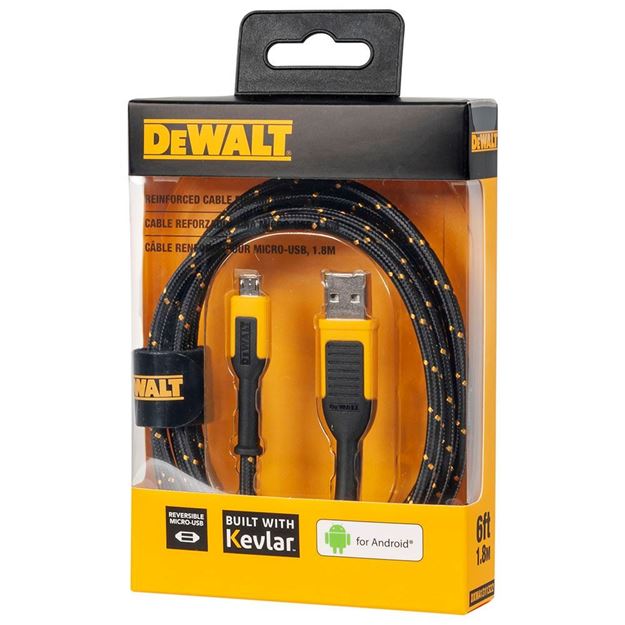 DeWALT - Reinforced Cable for Micro-USB, 6 ft.