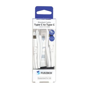 Reinforced Cable for USB-C to USB-C, 9 ft.